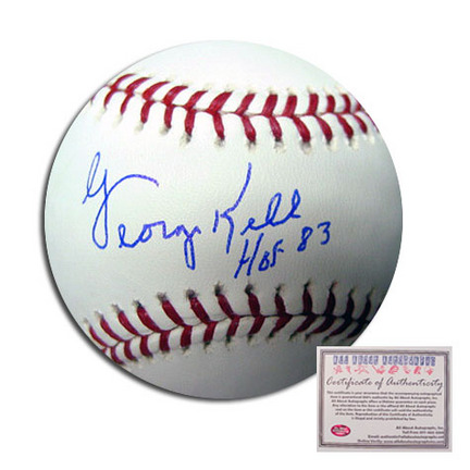 George Kell Detroit Tigers Autographed Rawlings MLB Baseball with "HOF 83" Inscription