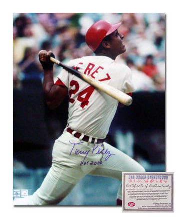 Tony Perez Cincinnati Reds Autographed 16" x 20" Photograph with "HOF 2000" Inscription (Unframed)