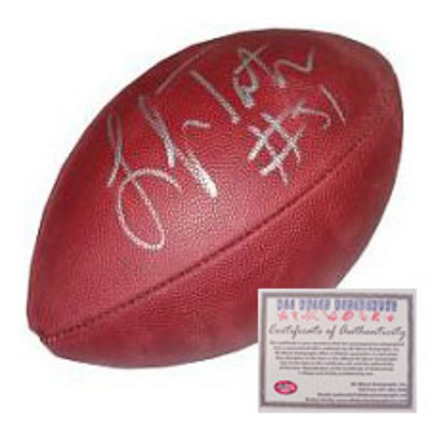 Lofa Tatupu Autographed Football with "51" Inscription