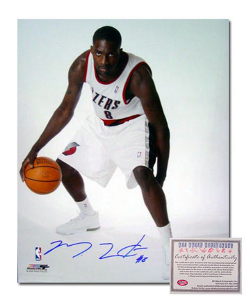 Martell Webster Portland Trail Blazers Autographed 16" x 20" White Jersey Photograph with "#8" Inscr