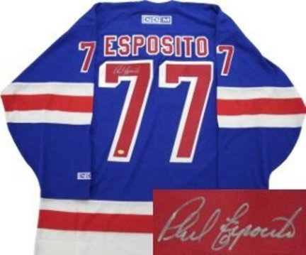 Phil Esposito New York Rangers NHL Autographed Authentic CCM Blue Jersey