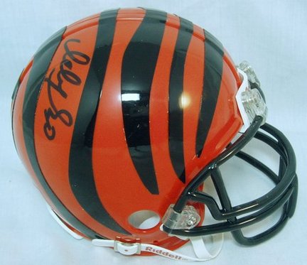 Ickey Woods Cincinnati Bengals NFL Autographed Mini Helmet