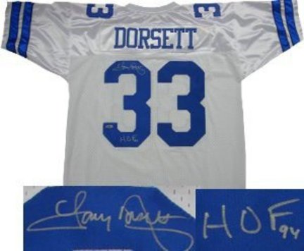 Tony Dorsett Dallas Cowboys NFL Autographed Authentic White Jersey with HOF '94 Inscription