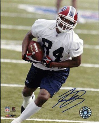 Lee Evans Buffalo Bills NFL "White Jersey" Autographed 8" x 10" Photograph
