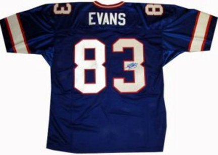 Lee Evans Buffalo Bills NFL Autographed Authentic Blue Jersey