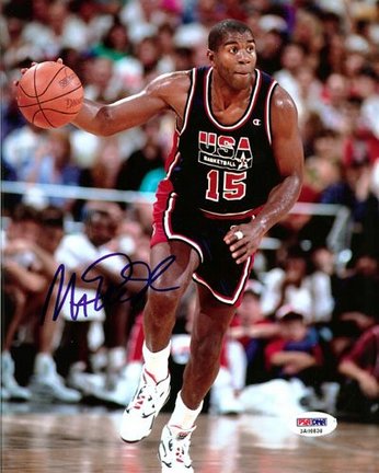 Magic Johnson Team USA "Olympics" Autographed 8" x 10" Photograph