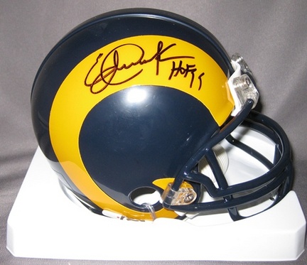 Eric Dickerson St Louis Rams NFL Autographed Mini Football Helmet with HOF '99 Inscription