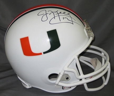 Jim Kelly Miami Hurricanes NCAA Autographed Mini Football Helmet