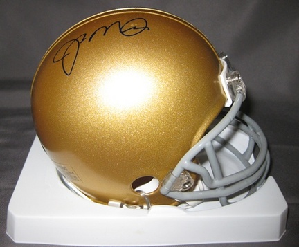 Joe Montana Notre Dame Fighting Irish NCAA Autographed Mini Football Helmet 