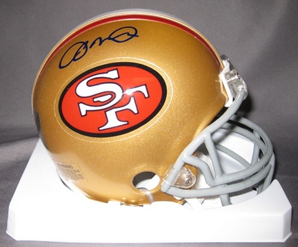 Joe Montana San Francisco 49ers NFL Autographed Mini Throwback Football Helmet 