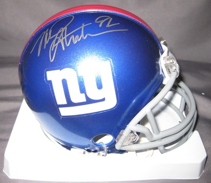 Michael Strahan New York Giants NFL Autographed Mini Football Helmet
