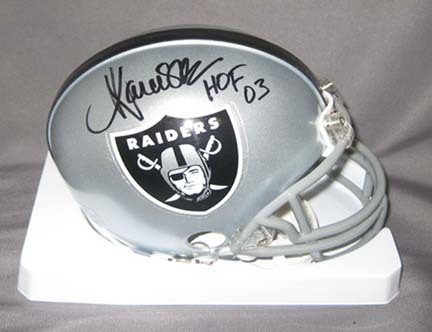 Marcus Allen Oakland Raiders NFL Autographed Mini Football Helmet with HOF '03 Inscription