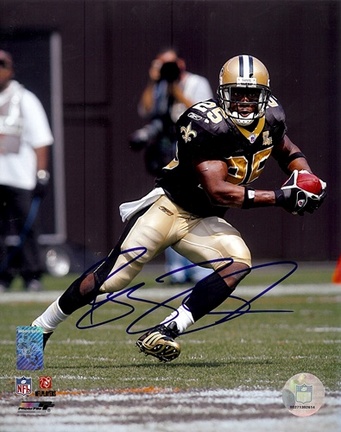 Reggie Bush New Orleans Saints NFL "Black Jersey" Autographed 8" x 10" Photograph