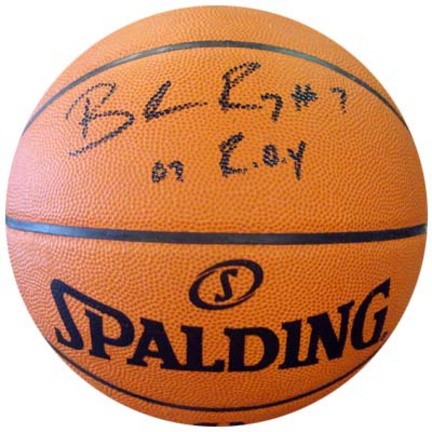 Brandon Roy Portland Trailblazers NBA Autographed Leather Basketball with ROY '07 Inscription
