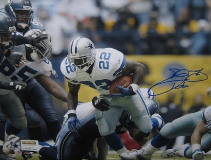 Emmitt Smith Dallas Cowboys NFL Autographed "Rushing Record" 16" x 20" Photograph