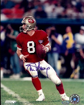 Steve Young San Francisco 49ers NFL "SB XXIX Dropping Back" Autographed 8" x 10" Photograph