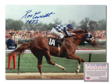 Ron Turcotte Secretariat Horse Racing Autographed Kentucky Derby "Triple Crown Winner 1973 Color" 16" x 2