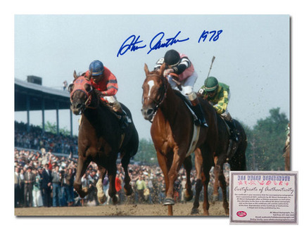Steve Cauthen Affirmed Horse Racing Kentucky Derby "Triple Crown Winner 1978 Color" Autographed 8" x 10&q