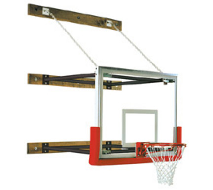 37" - 60" Extension Wall-Braced Stationary Basketball Backstop from Spalding