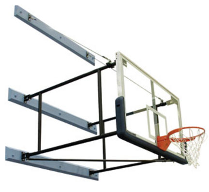 61" - 84" Extension Wall-Braced Side Fold Basketball Backstop from Spalding