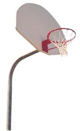 5 9/16" Gooseneck O.D. Basketball Pole with 5' Extension from Spalding