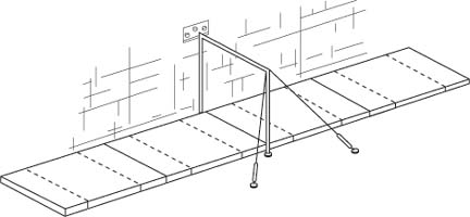 HB-320 Wall Mounted Horizontal Bar from American Athletic, Inc