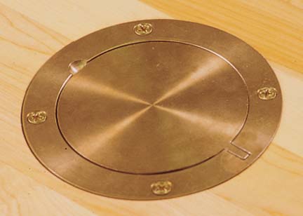 Brass Floor Plate and Ground Sleeve (Pair) from Spalding