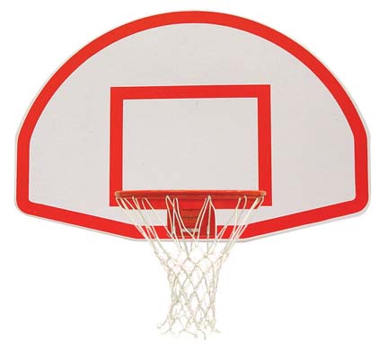 Aluminum Fan Basketball Backboard (White Powder Coated and Target) from Spalding