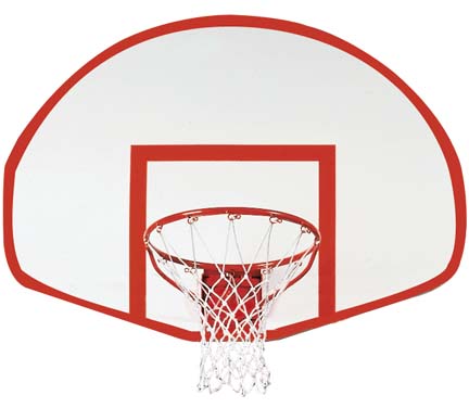 Fan-Shaped Fiberglass Basketball Backboard from Spalding