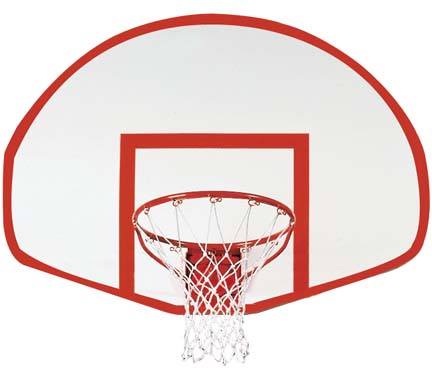 Fan-Shaped Fiberglass Basketball Backboard from Spalding