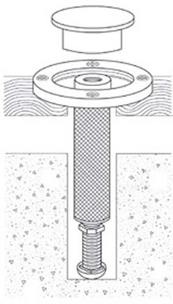 Volleyball Style E Floor Anchor (less than 2' &#8542;) from Spalding