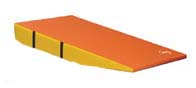 60" x 84" x 18" (152 x 213 x 46cm) Orange / Yellow Firm Foam Folding Motor Development Wedge from America