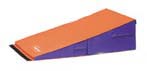 24" x 48" x 14" (61 x 122 x 36cm) Orange / Purple Firm Foam Non-Folding Motor Development Wedge from Amer
