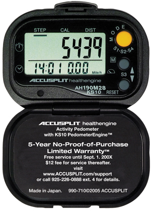 Accusplit AH190M28 Wellness Series Pedometer