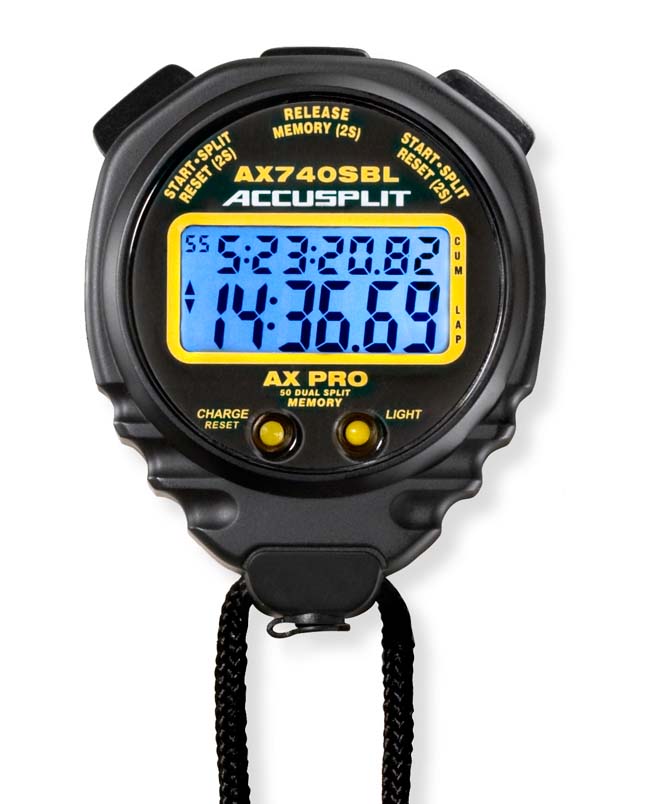 Accusplit AX740SBL AX Pro Memory Series Stopwatch with Charging Kit