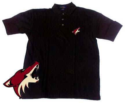 Phoenix Coyotes Men's Black Classic Polo Shirt from Antigua