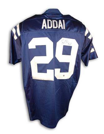 Joseph Addai Indianapolis Colts Autographed Authentic Reebok NFL Football Jersey (Blue)