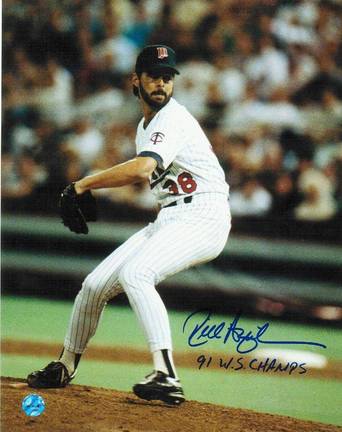Rich Aguilera Minnesota Twins Autographed 8" x 10" Unframed Photograph Inscribed with "91 WS Champs"