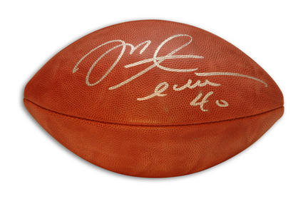 Mike Alstott Autographed NFL Football