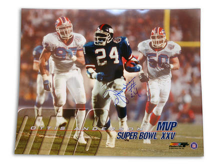 Ottis "OJ" Anderson Autographed New York Giants 16" x 20" Super Bowl XXV MVP Photograph (Unframed)