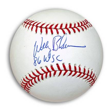 Wally Backman Autographed MLB Baseball Inscribed with "86 WSC"