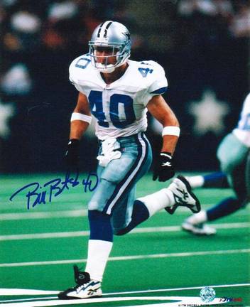 Bill Bates Autographed "Running" Dallas Cowboys 8" x 10" Photo