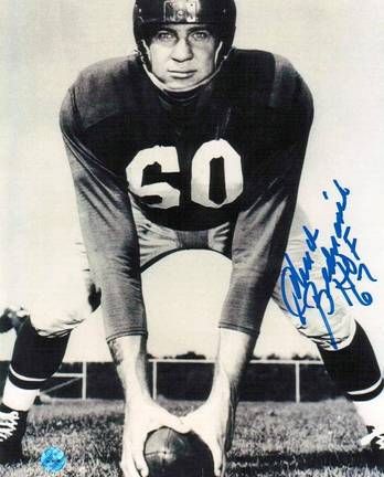 Chuck Bednarik Black and White Autographed 8" x 10" Unframed Photograph Inscribed with "HOF 67"