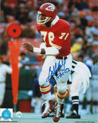 Bobby Bell Kansas City Chiefs Autographed 8" x 10" Running Photograph Inscribed with "HOF 83" (Unfra