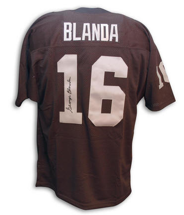 George Blanda Autographed Oakland Raiders Throwback Black Jersey