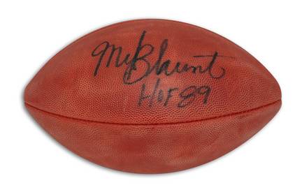 Mel Blount Autographed NFL Football Inscribed with "HOF 89"