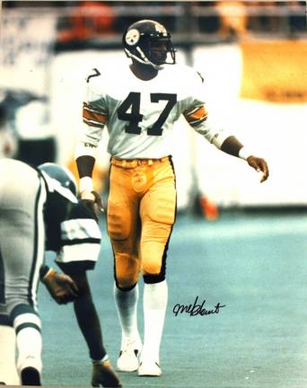Mel Blount Autographed "Vs Eagles" Pittsburgh Steelers 16" x 20" Photo