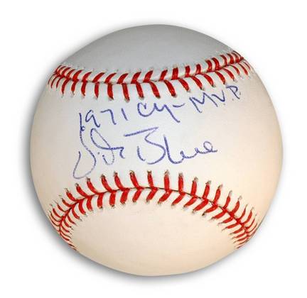 Vida Blue Autographed Baseball Inscribed with "1971 CY-MVP"