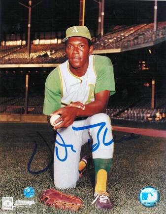 Vida Blue Autographed "On One Knee" Oakland Athletics 8" x 10" Photo