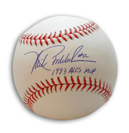 Mike Boddicker Autographed Baseball with 1983 ALCS MVP Inscription